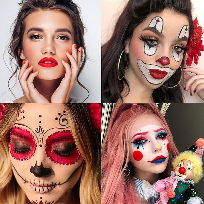 Halloween Red Matte Lipstick, Red Lip Face Body Long