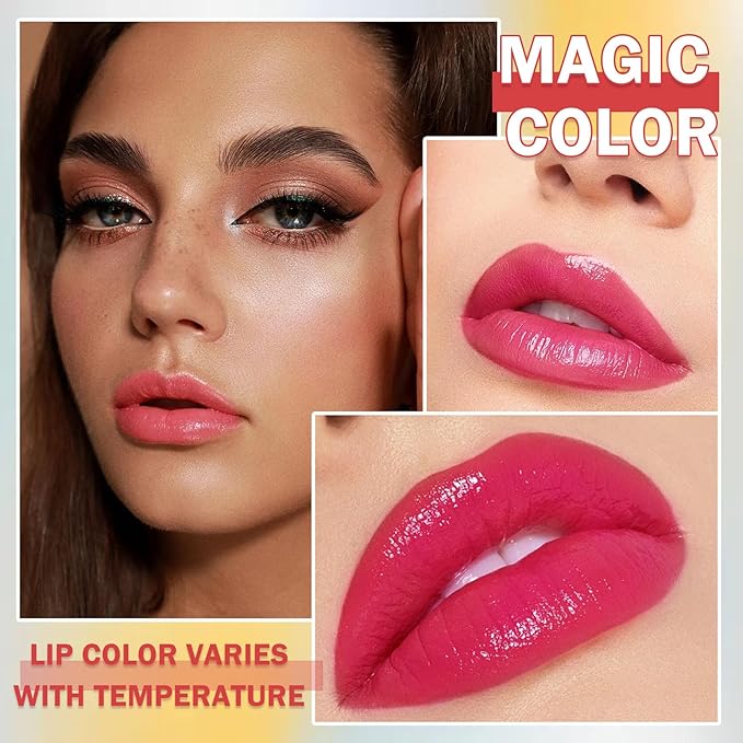3PCS Aloe Vera Color Changing Lipstick Set,Magic Jelly Changing