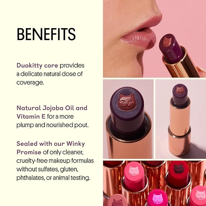 Winky Lux Purrfect Pout Lipstick, Semi Sheer Creamy