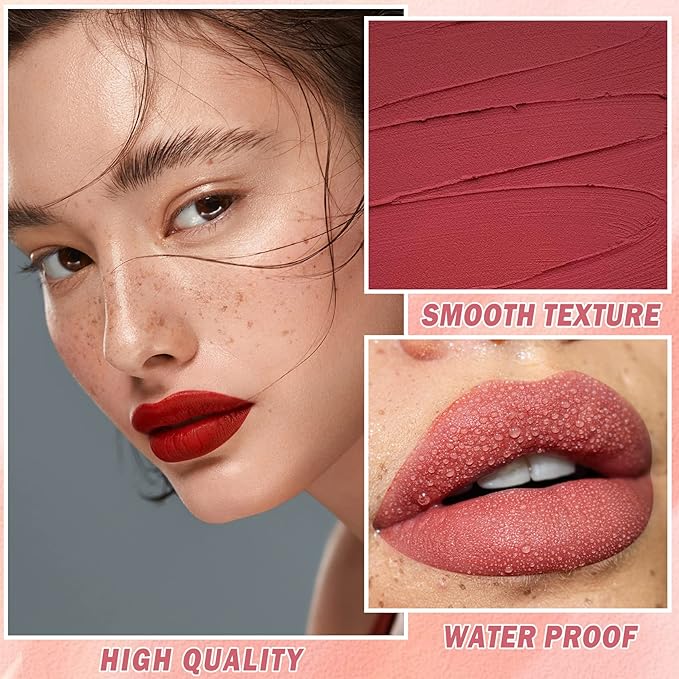 AWCCXMYM 3Pcs Lip Gloss Set Matte Lipstick Lip Gloss