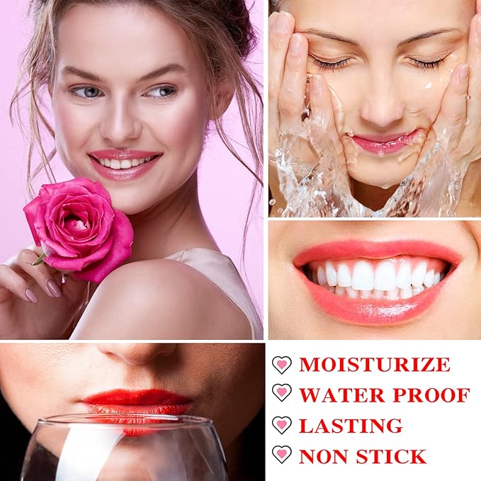 2 Pack Crystal Jelly Flower Lipstick,Magic Temperature Color Change Lip Gloss Lip Stick PH Clear Magic Lipstick Long Lasting Nutritious Moisturizing Lip Balm(Set A)
