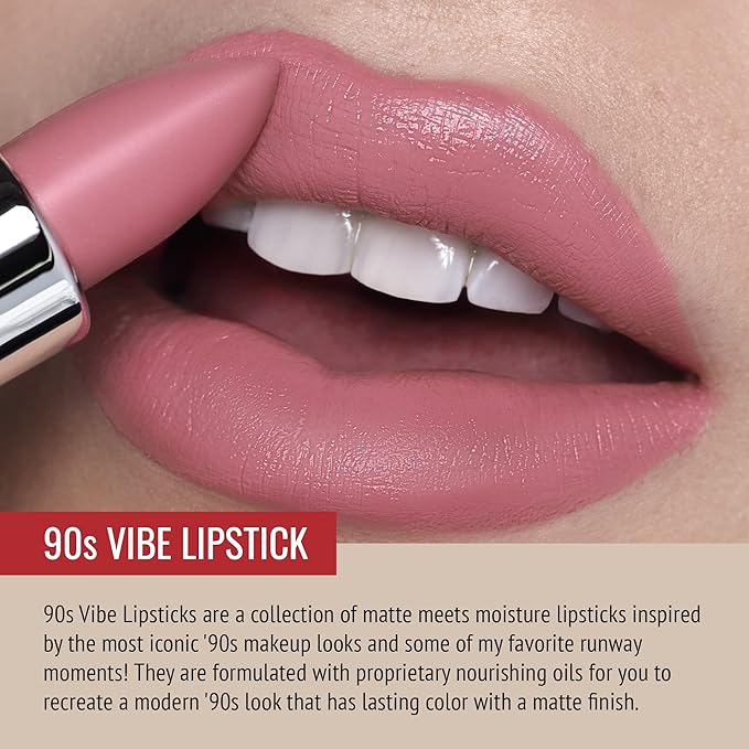 Runway Rogue 90s Vibe Lipstick, Moisturizing Matte Cool-Tone Rogue
