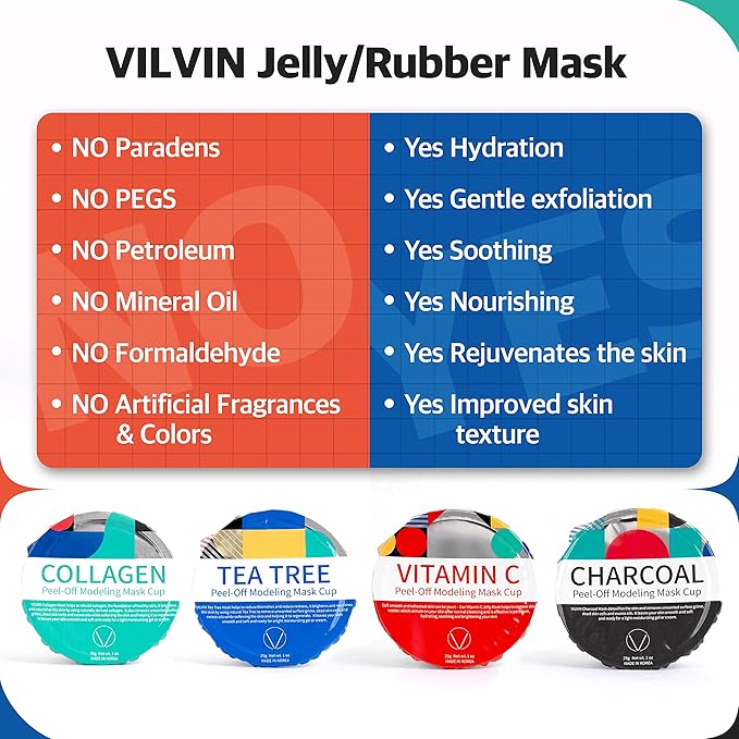 Soothing Modeling Mask - Cooling Peel off Jelly Mask Powder Pack - 2.2 lbs - Face mask skin care for Soothing and Pore Management - Korean Skin Care Set - Modeling pack (Vitamin C)