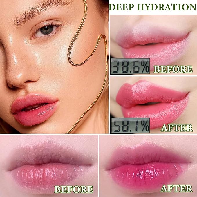 5 Pcs Aloe Vera Lipstick,Color Changing Change Lipstick Changing