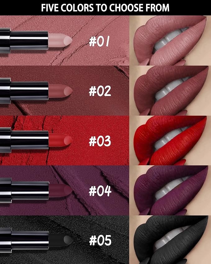 Nude Pink Lipstick Long Lasting for Women, Hydrating Lipstick