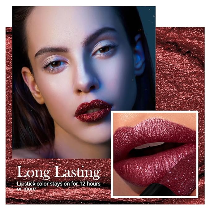 Diamond Lipstick Lip Gloss Long Lasting Waterproof Glitter Gloss