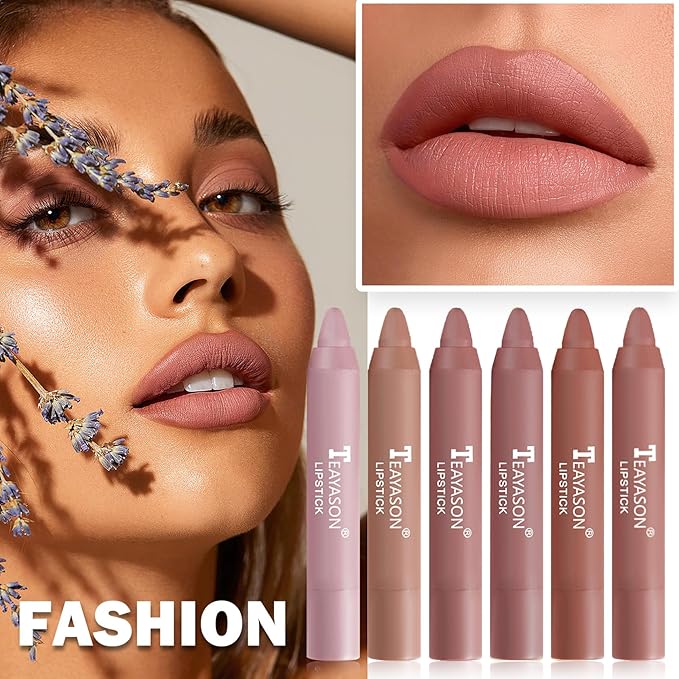 Nude Lipstick Set Matte Lipstick Waterproof Long Lasting Long