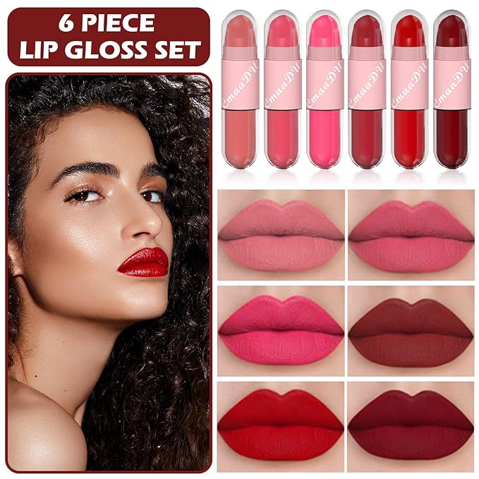 CAHIUYOA 2 In 1 Liquid Lipstick and Matte Beige