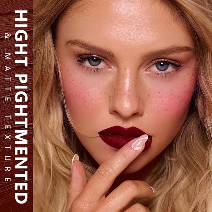 MAKI YIKA Dark Red Lipstick for Women Color Lipstick