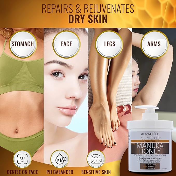 Advanced Clinicals Manuka Honey Cream Face
