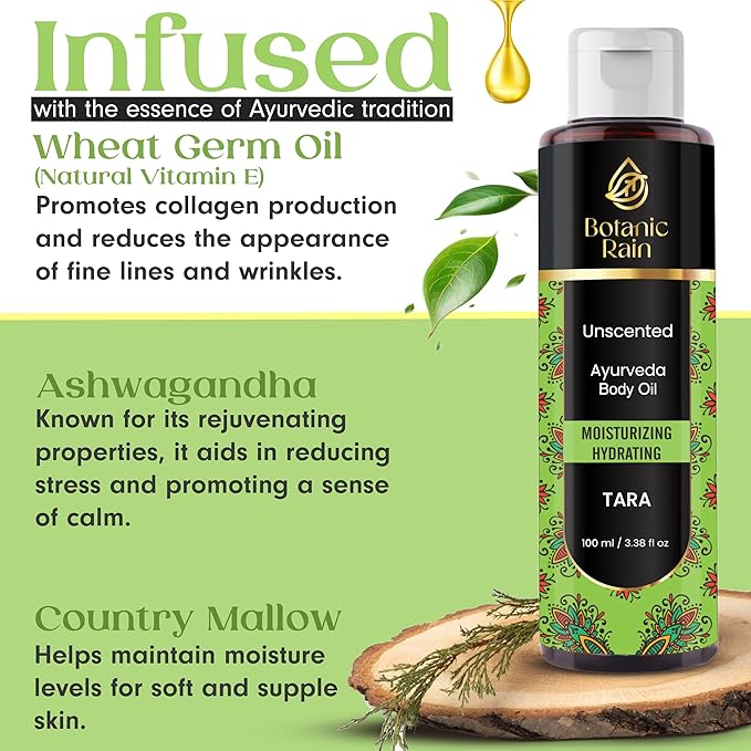 Ayurveda Body Oil Unscented, Natural Body