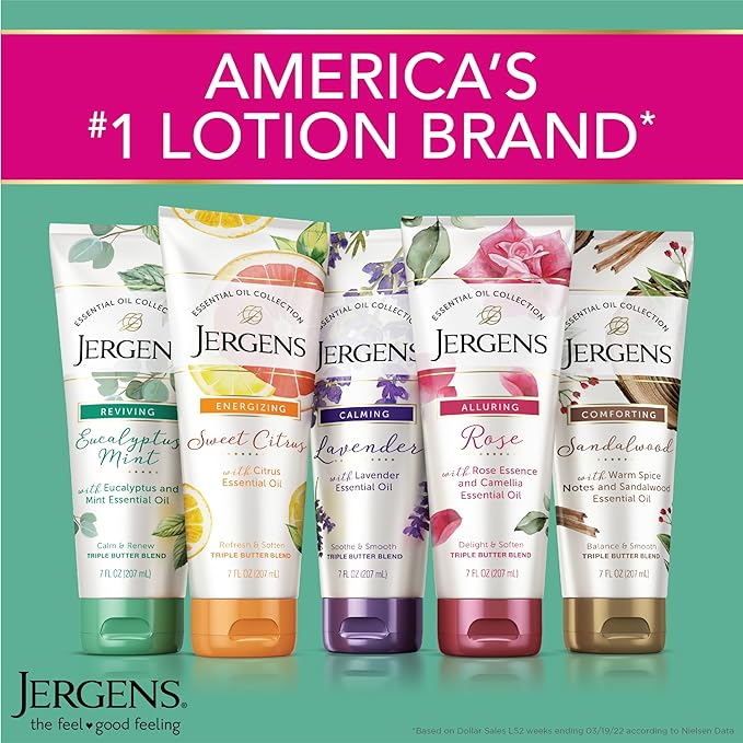 Jergens Sandalwood Body Butter Lotion, Moisturizer
