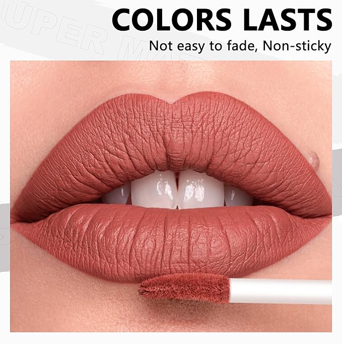 12 Colors Book Style Lip Gloss Velvet Matte Gloss