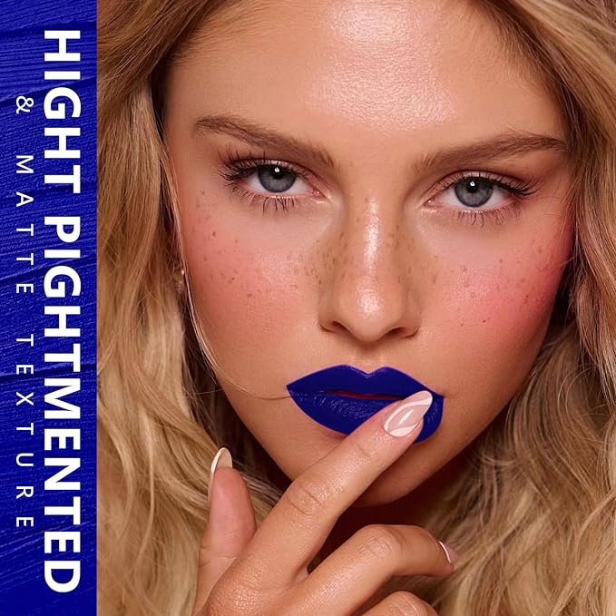MAKI YIKA Dark Blue Lipstick for Women Color Lipstick