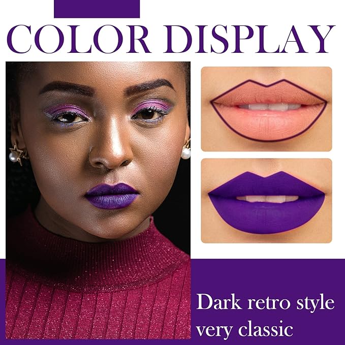 DAGEDA Matte Liquid Lipstick, 2Pcs Lip Liner DAGEDA