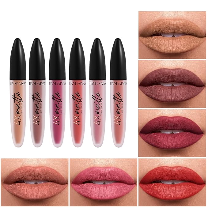 4X Matte Lipstick for Women, Waterproof Liquid Makeup Lipgloss