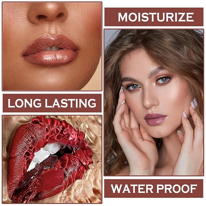 3 in 1 Red Lip Liner and Lip Gloss