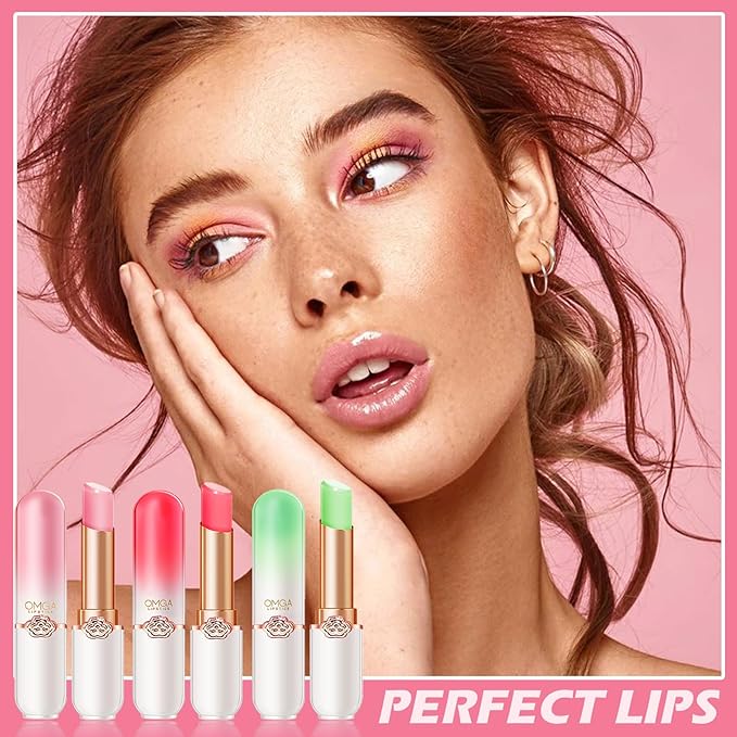 AWCCXMYM 3Pcs Color Changing Lipstick Lip Oil Glow Changing