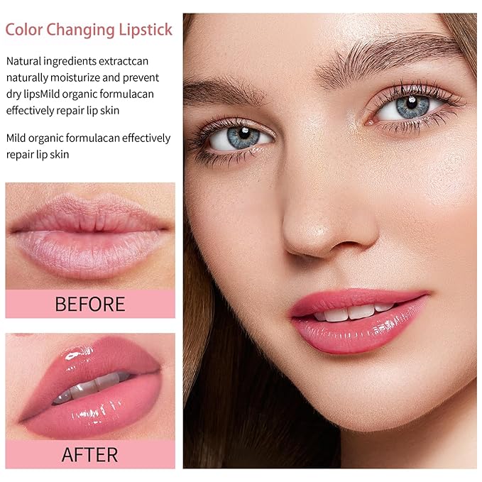 Color Changing Lipstick 2 Pack Tinted Lip Balm Changing
