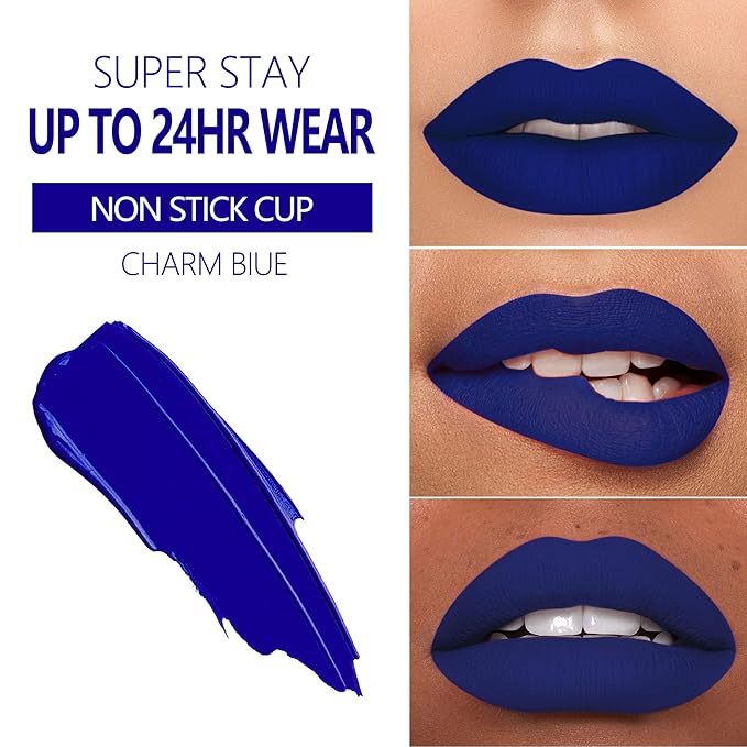 MAKI YIKA Dark Blue Lipstick for Women Color Lipstick
