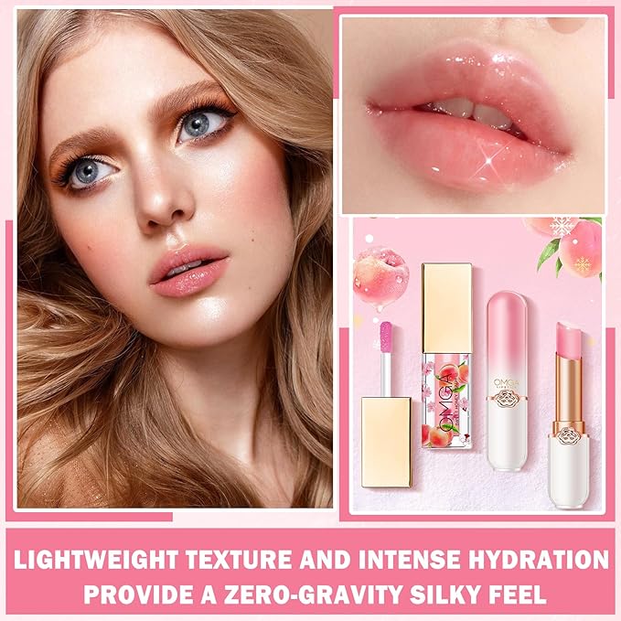 AWCCXMYM 3Pcs Color Changing Lipstick Lip Oil Glow Changing