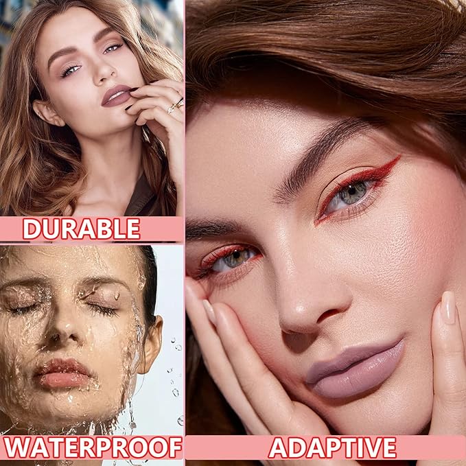 3 Pcs Nude Crayon Lipstick Set,Matte Velvet Lipstick Lip Crayon Nourishing Non-Stick Cup Lip Stain Lip Gloss,Long-lasting Waterproof Lip Stick Lip Makeup for Women(Set A)