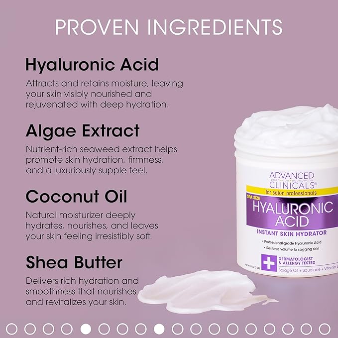 Advanced Clinicals Hyaluronic Acid Body Lotion Hydrating