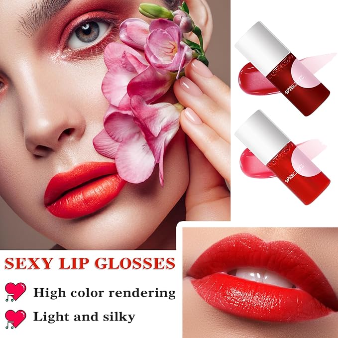 2 Colors Wine Lip Tint,Liquid Wine Lipstick,Wine Tint Long