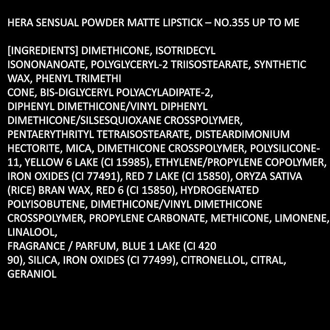 HERA Sensual Powder Matte Lipstick, Endorsed by Jennie