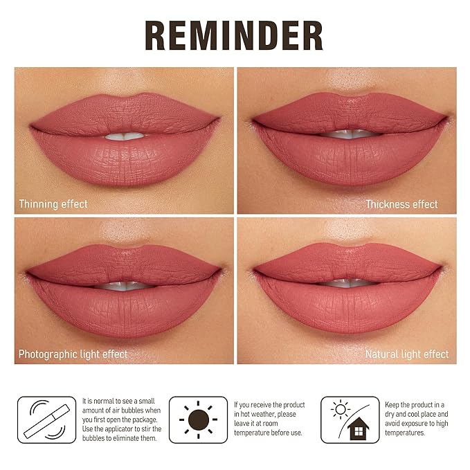 MAKI YIKA Red Lipstick for Women, Red Pink Lipstick