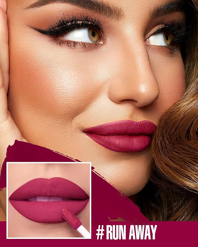 Burgundy Lipstick Matte, Berry Pink Liquid Lipstick Long Burgundy