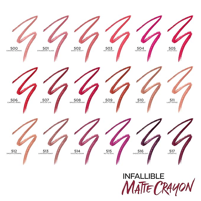 L’Oréal Paris Infallible Matte Lip Crayon, Toffee Cheri (Packaging