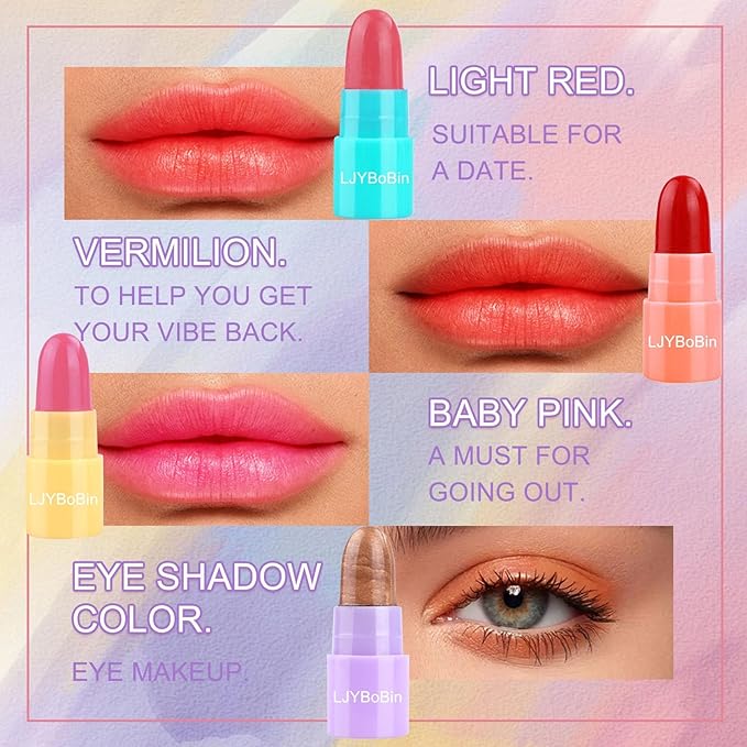16PCS Mini Lipstick Set,Multi Colored Ultra Matte Color Changing