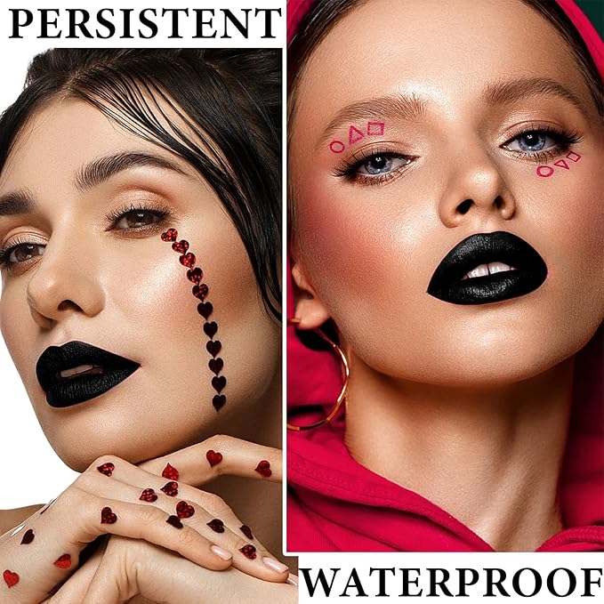 2 PCS Black Matte Liquid Lipstick and Lip Gloss
