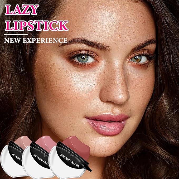 3 Pcs Matte Velvet Lazy Lipstick Set,Waterproof Long Long