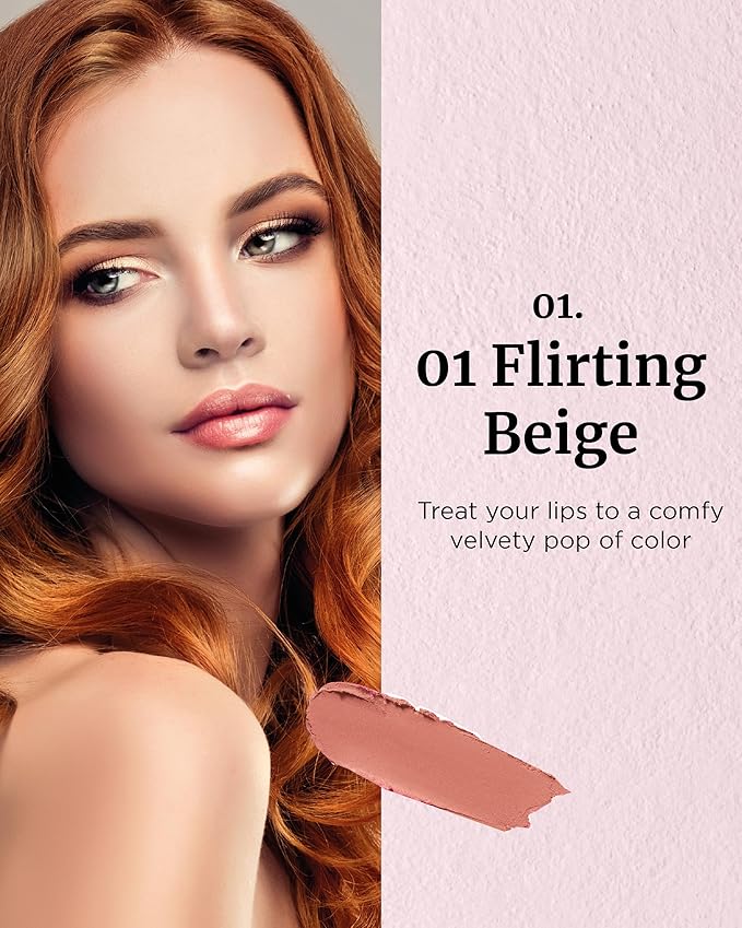 VDL Lip Stain Comfort Slip Lipstick 01, Flirting Flirting