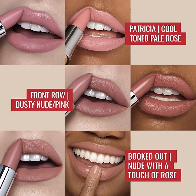 Runway Rogue 90s Vibe Lipstick Trio, Moisturizing Matte Rogue