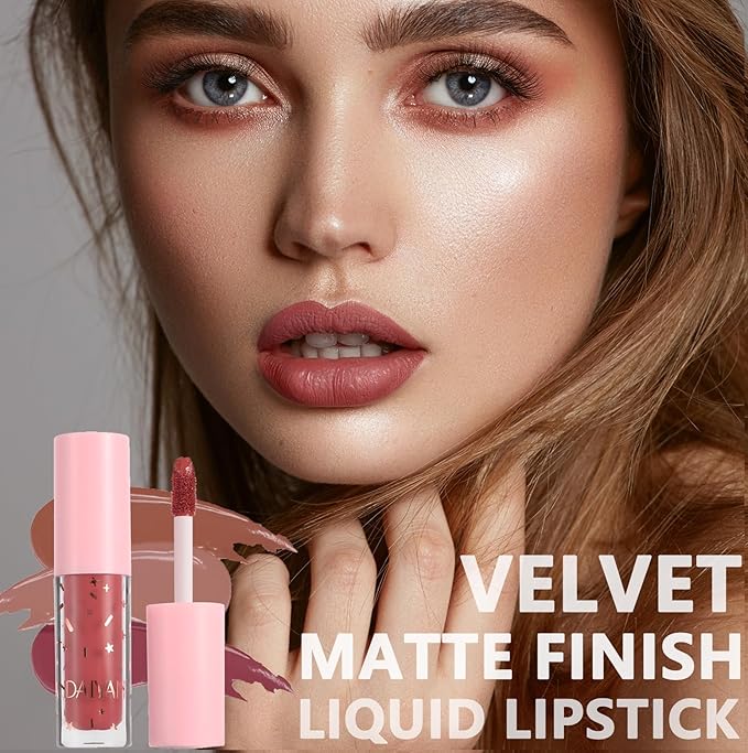 12 Colors Book Style Lip Gloss Velvet Matte Gloss