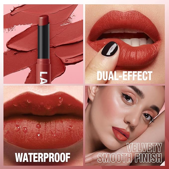 Jolilab 3 Pcs Velvet Matte Lipstick Nude Matte Lipstick