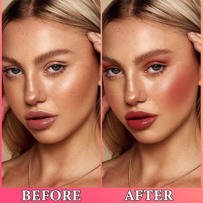 Matte Soft Liquid Blush,Waterproof Long Lasting Moisturizing Velvet Blushes Makeup(#04)