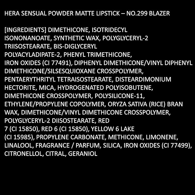 HERA Sensual Powder Matte Lipstick, Endorsed by Jennie