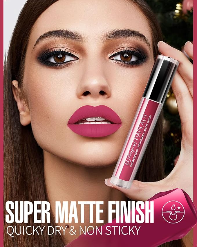 Pink Lipstick Matte, Bright Pink Liquid Lipstick Long Bright