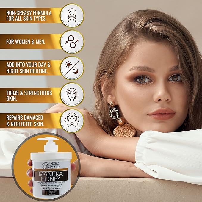 Advanced Clinicals Manuka Honey Cream Face