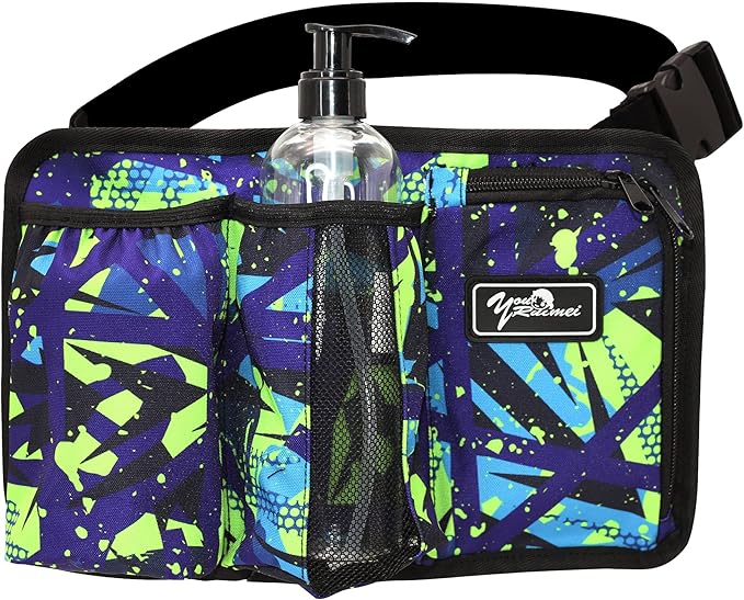 Massage Bottle Bag Massage Therapist Holster Massage Lotion Holster Massage Oil Holster(3 bottle,Flower color)