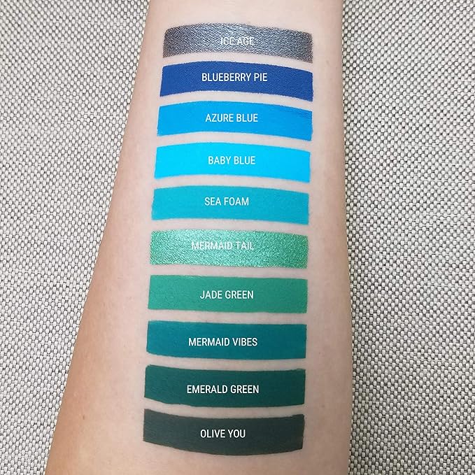 Aromi Azure Blue Matte Liquid Lipstick, Bright Blue Lip Color, Vegan, Cruelty-free, Long-lasting, Waterproof Lipstick, Handmade (Azure Blue)