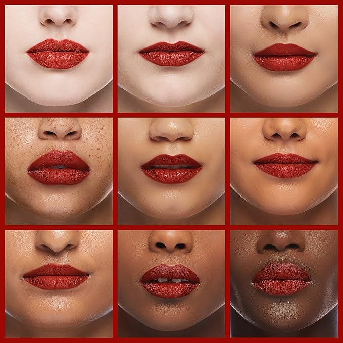 Palladio Herbal Lipstick, Just Red, Rich Pigmented and Creamy Lipstick, Infused with Aloe Vera, Chamomile & Ginseng, Prevents Lips from Drying, Combats Fine Lines, Long Lasting Lipstick