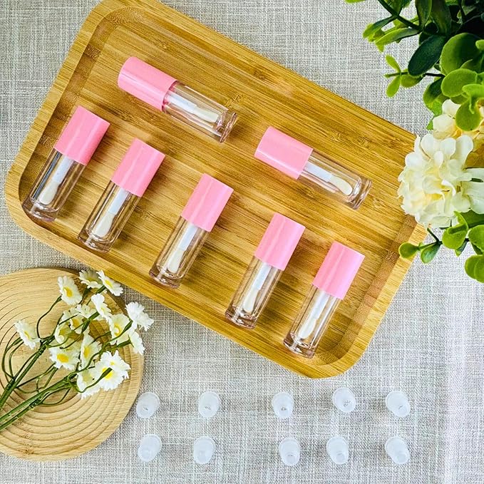 10PCS Empty Lip Gloss Tubes,6ml Pink Lip Gloss Containers Empty With Thick Wand, For DIY Lip Gloss Making (Pink)