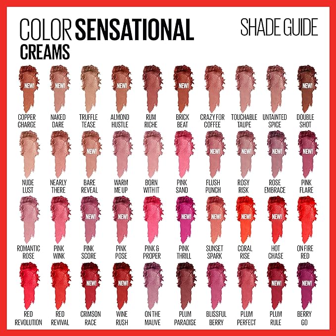 Maybelline Color Sensational Lipstick, Lip Makeup, Cream Finish, Lipstick,