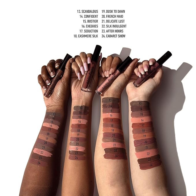 NYX PROFESSIONAL MAKEUP Lip Lingerie Matte Liquid Lipstick - Scandalous (Teal With Silver Shimmer)