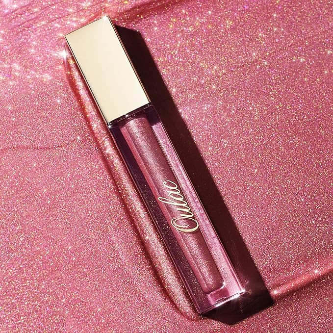 Oulac Peach Lip Gloss High-shine Moisturizing Lip Gloss Oil Colorful Shade Liquid Lipstick Non-stick Cup Glitter lipstick Lip Tint Reduce Fine Lines Lip Glaze For Dry Lip C18